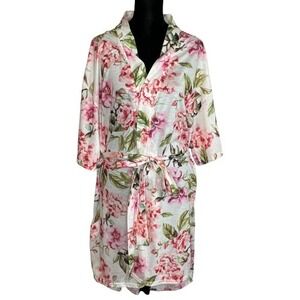 Show Me Your Mumu Women Floral Wrap Robe One Size Tie Waist Cottagecore Romantic